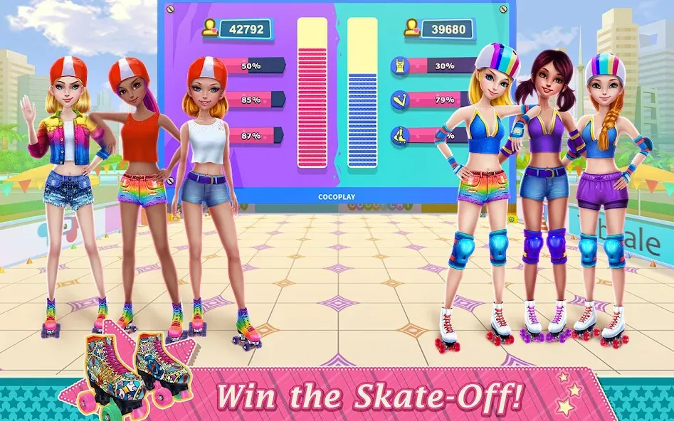 Скачать взломанную Roller Skating Girls  [МОД Меню] — полная версия apk на Андроид screen 4