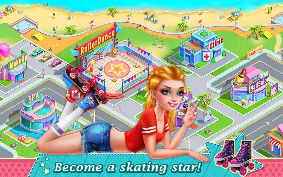 Скачать взломанную Roller Skating Girls  [МОД Меню] — полная версия apk на Андроид screen 5