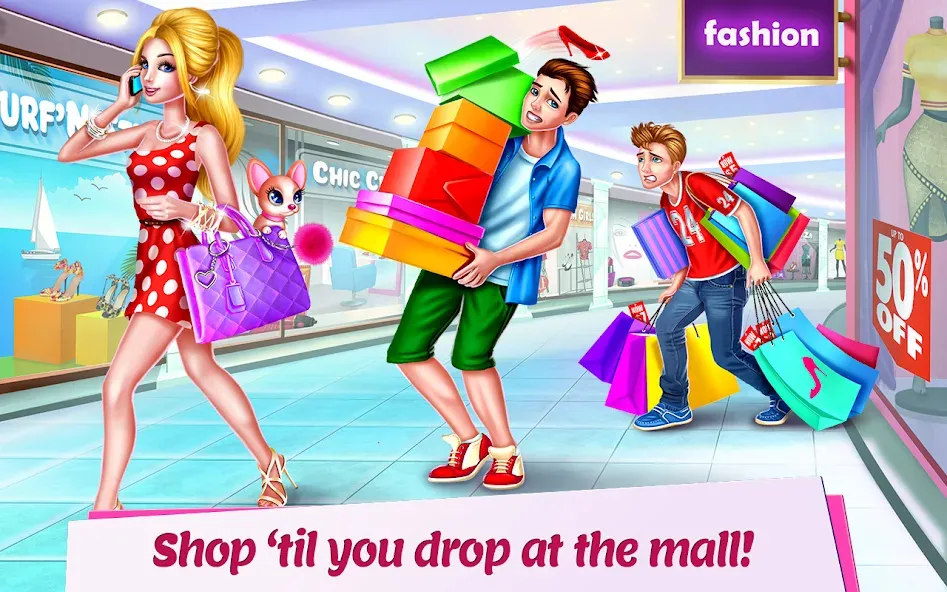 Взломанная Shopping Mall Girl: Chic Game  [МОД Бесконечные деньги] — полная версия apk на Андроид screen 1