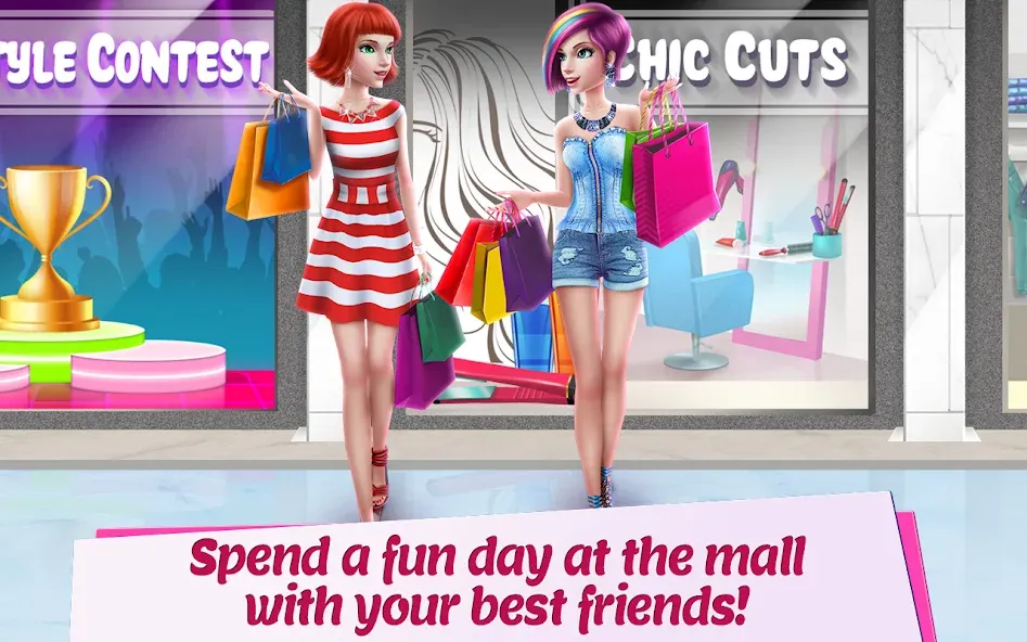 Взломанная Shopping Mall Girl: Chic Game  [МОД Бесконечные деньги] — полная версия apk на Андроид screen 2