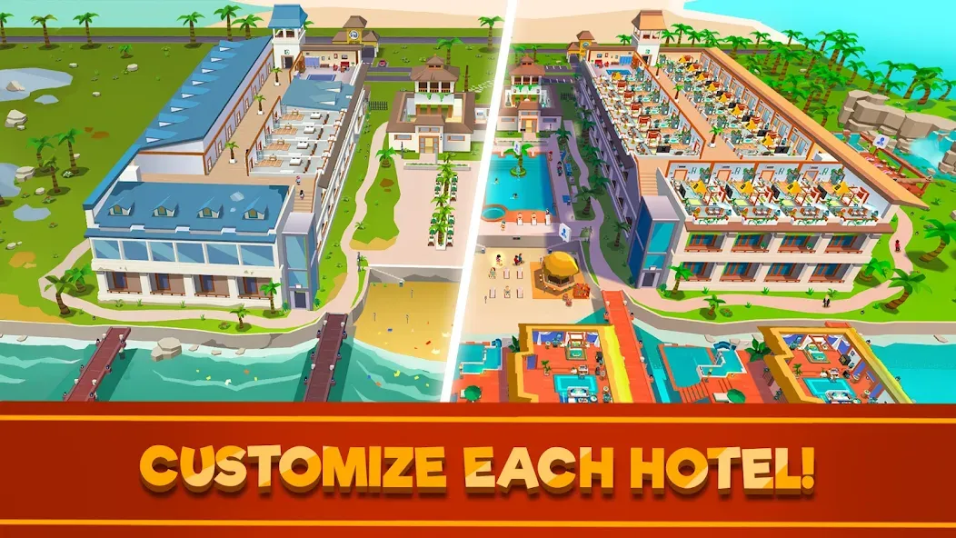 Скачать взлом Hotel Empire Tycoon－Idle Game  [МОД Много монет] — стабильная версия apk на Андроид screen 2