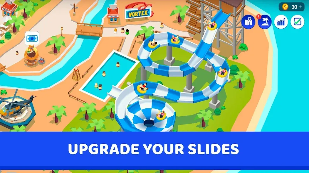 Взломанная Idle Theme Park Tycoon (Айдел Тем Парк Тайкун)  [МОД Много денег] — полная версия apk на Андроид screen 3