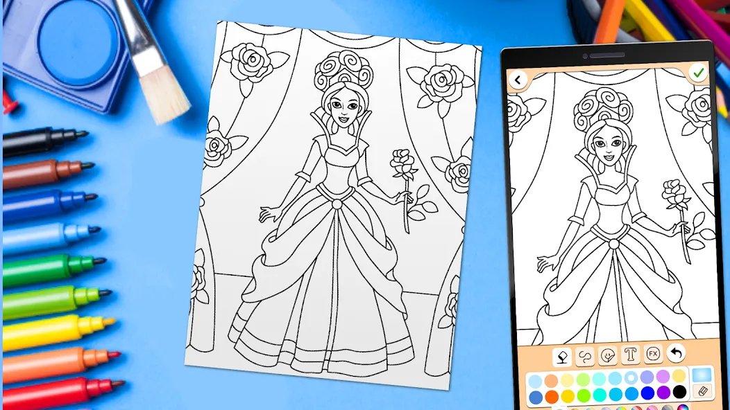 Взломанная Coloring for girls and women  [МОД Unlocked] — стабильная версия apk на Андроид screen 5