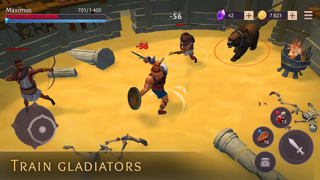 Взлом Gladiators: Survival in Rome  [МОД Mega Pack] — стабильная версия apk на Андроид screen 3