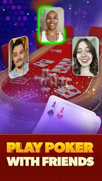 Взлом Poker Face: Texas Holdem Poker (Покер Фейс)  [МОД Меню] — последняя версия apk на Андроид screen 1