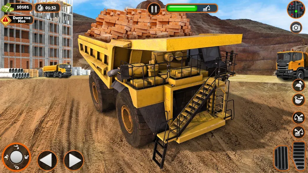 Скачать взлом Construction Dump Truck Game (Конструкционный симулятор самосвала)  [МОД Меню] — стабильная версия apk на Андроид screen 2