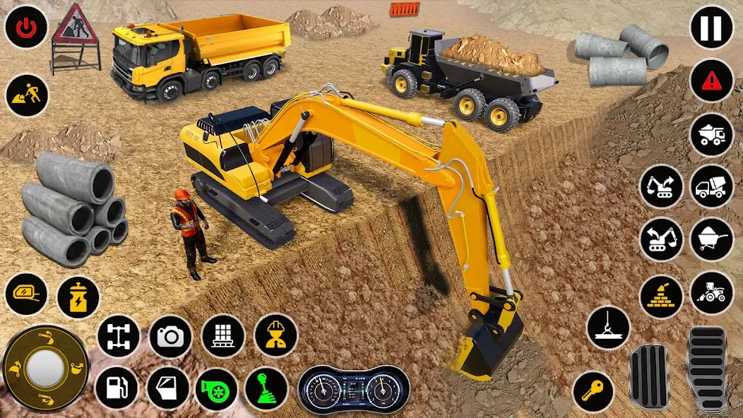 Скачать взлом Construction Dump Truck Game (Конструкционный симулятор самосвала)  [МОД Меню] — стабильная версия apk на Андроид screen 5