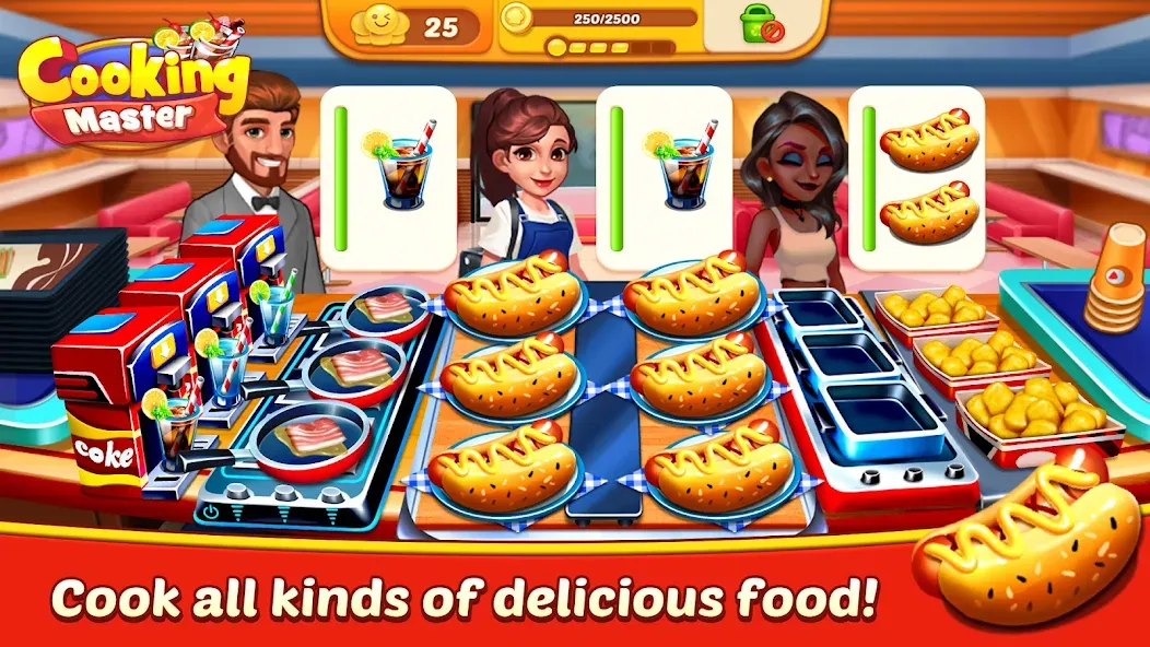 Скачать взлом Cooking Master:Restaurant Game (Кукинг Мастер)  [МОД Menu] — последняя версия apk на Андроид screen 2