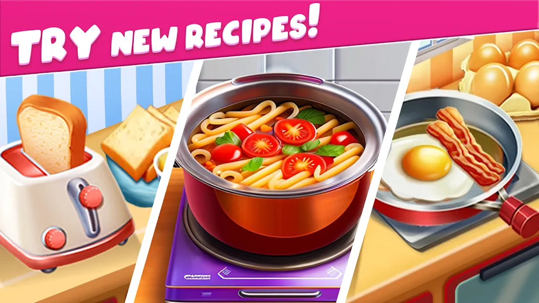 Скачать взлом Cooking Taste Restaurant Games  [МОД Mega Pack] — стабильная версия apk на Андроид screen 2