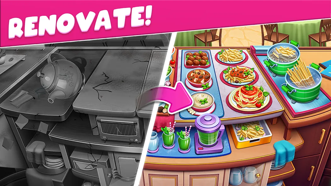 Скачать взлом Cooking Taste Restaurant Games  [МОД Mega Pack] — стабильная версия apk на Андроид screen 4