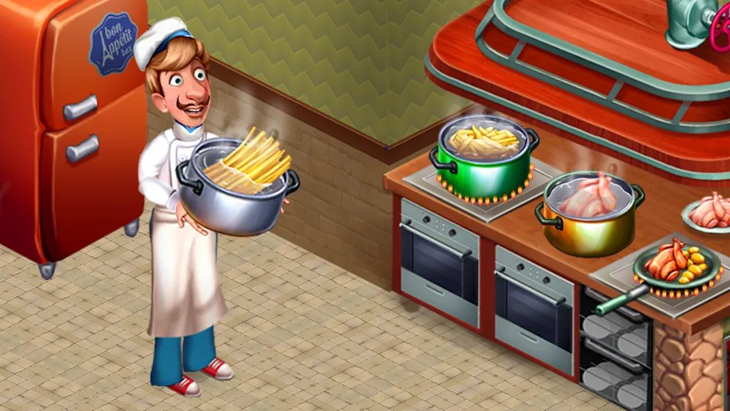 Взломанная Cooking Team: Restaurant Games  [МОД Много монет] — полная версия apk на Андроид screen 2