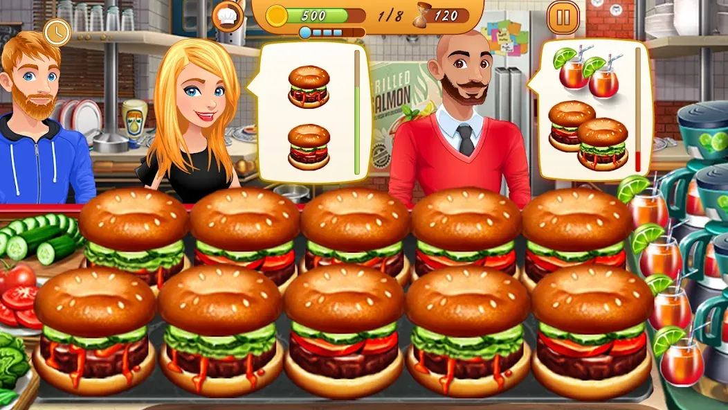 Взломанная Cooking Team: Restaurant Games  [МОД Много монет] — полная версия apk на Андроид screen 4