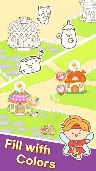 Скачать взлом Color Town: My Lovely World (Цолор Таун)  [МОД Unlocked] — полная версия apk на Андроид screen 5