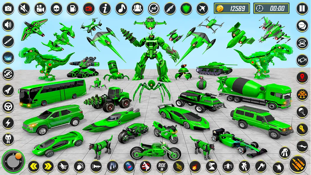 Взломанная Dino Robot — Car Robot Games (Дино Робот)  [МОД Много монет] — полная версия apk на Андроид screen 1