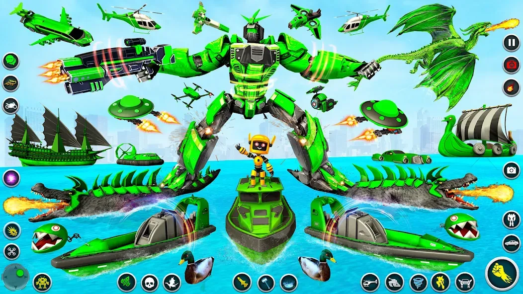 Взломанная Dino Robot — Car Robot Games (Дино Робот)  [МОД Много монет] — полная версия apk на Андроид screen 2