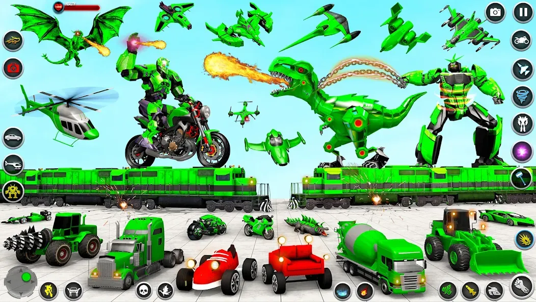 Взломанная Dino Robot — Car Robot Games (Дино Робот)  [МОД Много монет] — полная версия apk на Андроид screen 3