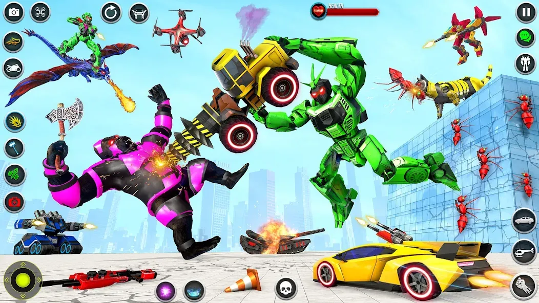 Взломанная Dino Robot — Car Robot Games (Дино Робот)  [МОД Много монет] — полная версия apk на Андроид screen 4