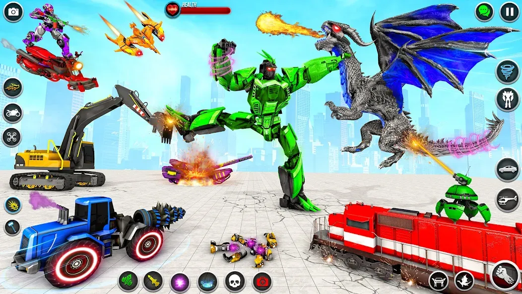 Взломанная Dino Robot — Car Robot Games (Дино Робот)  [МОД Много монет] — полная версия apk на Андроид screen 5