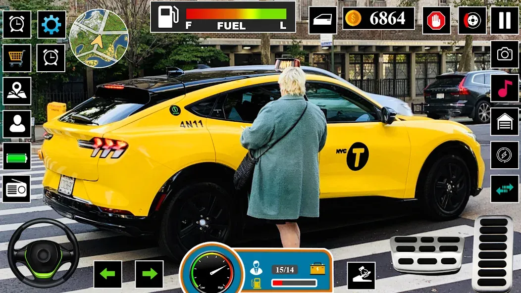 Скачать взлом US Taxi Game 2023-Taxi Driver  [МОД Unlocked] — полная версия apk на Андроид screen 4