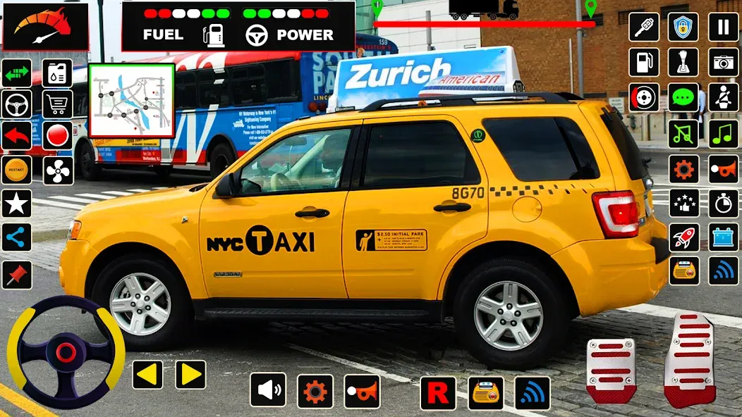 Скачать взлом US Taxi Game 2023-Taxi Driver  [МОД Unlocked] — полная версия apk на Андроид screen 5