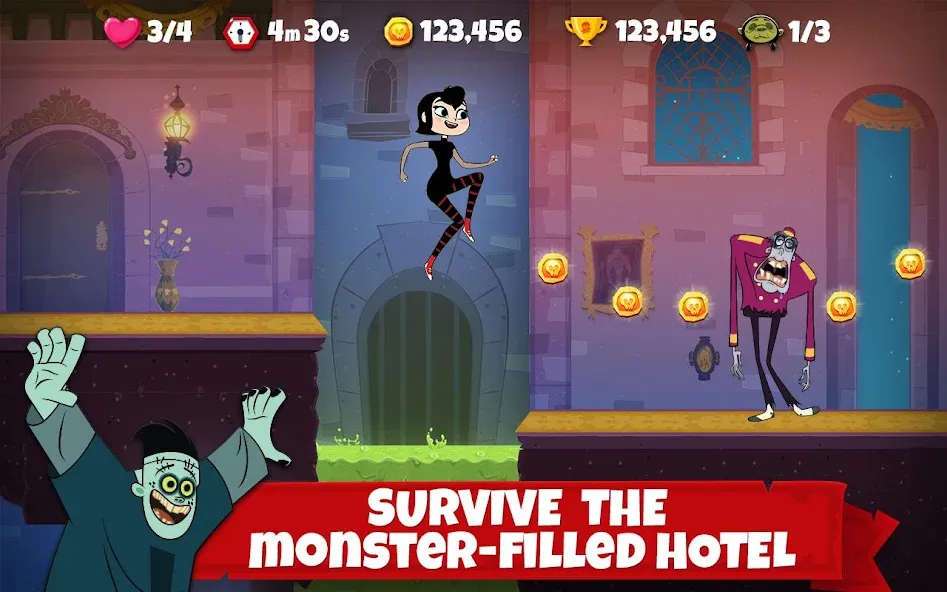 Скачать взлом Hotel Transylvania Adventures  [МОД Mega Pack] — последняя версия apk на Андроид screen 1