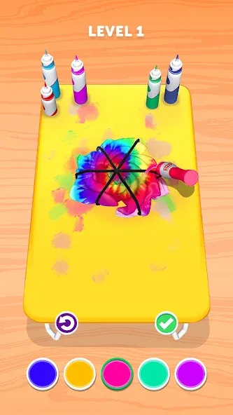 Скачать взломанную Tie Dye  [МОД Mega Pack] — последняя версия apk на Андроид screen 1