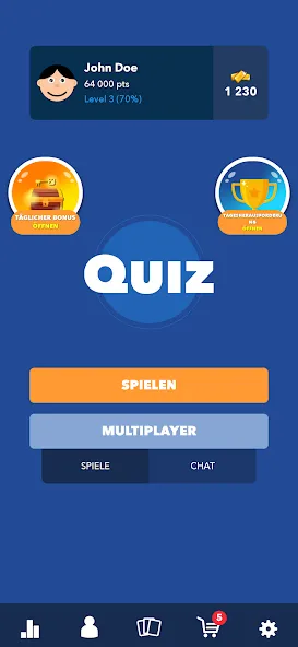 Взлом Super Quiz — Wissens Deutsch (упер квиз)  [МОД Бесконечные монеты] — полная версия apk на Андроид screen 1