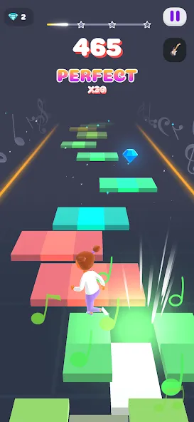 Взлом Melody Run — Cute Popcat Music (Мелодия Ран)  [МОД Все открыто] — последняя версия apk на Андроид screen 2