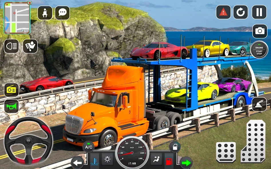 Взломанная Trailer Truck Car Transport 3D  [МОД Menu] — последняя версия apk на Андроид screen 4