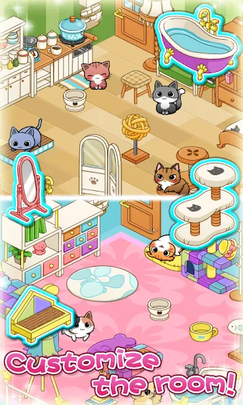 Взлом Cat Room — Cute Cat Games (Кэт Рум)  [МОД Бесконечные монеты] — полная версия apk на Андроид screen 4