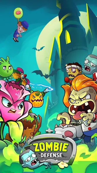 Взлом Zombie Defense — Plants War (Зомби Дефенс)  [МОД Много денег] — последняя версия apk на Андроид screen 1