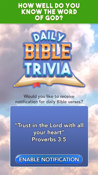 Скачать взломанную Daily Bible Trivia Bible Games (Ежедневные викторины Библии библейские игры)  [МОД Unlocked] — полная версия apk на Андроид screen 3