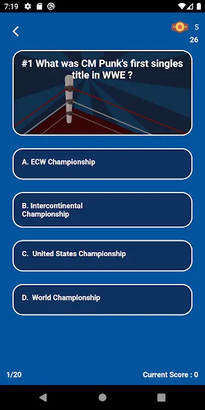 Скачать взлом World Wrestling Trivia (Уорлд Рестлинг Тривия)  [МОД Mega Pack] — последняя версия apk на Андроид screen 4