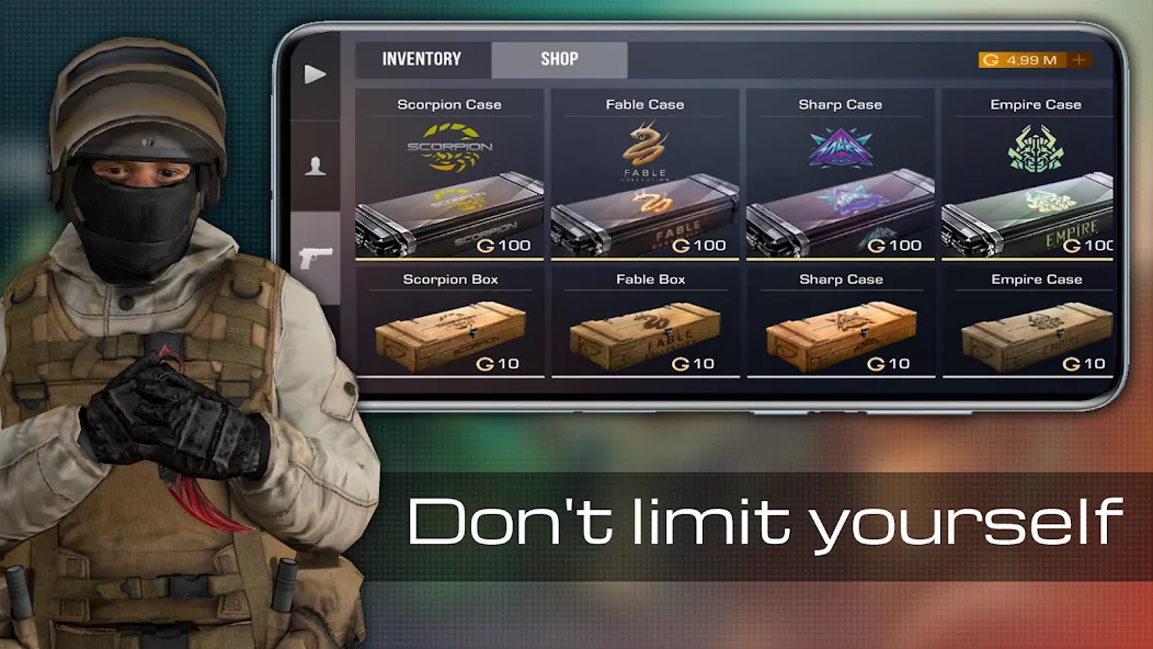 Скачать взломанную Case guns Simulator Standoff 2  [МОД Unlimited Money] — стабильная версия apk на Андроид screen 4