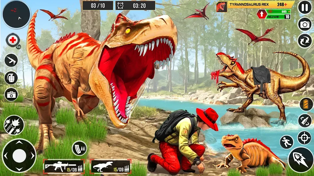 Скачать взлом Real Dino Hunter 3D Gun Games (Уайлд Динозавр Хантер Ган Геймс)  [МОД Mega Pack] — последняя версия apk на Андроид screen 1