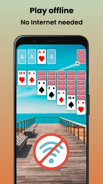 Скачать взлом Klondike Solitaire Offline  [МОД Menu] — последняя версия apk на Андроид screen 2