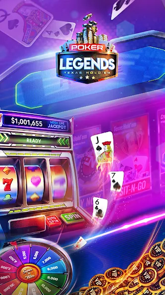 Скачать взлом Poker Legends — Texas Hold'em (Покер Легенды)  [МОД Unlimited Money] — полная версия apk на Андроид screen 2