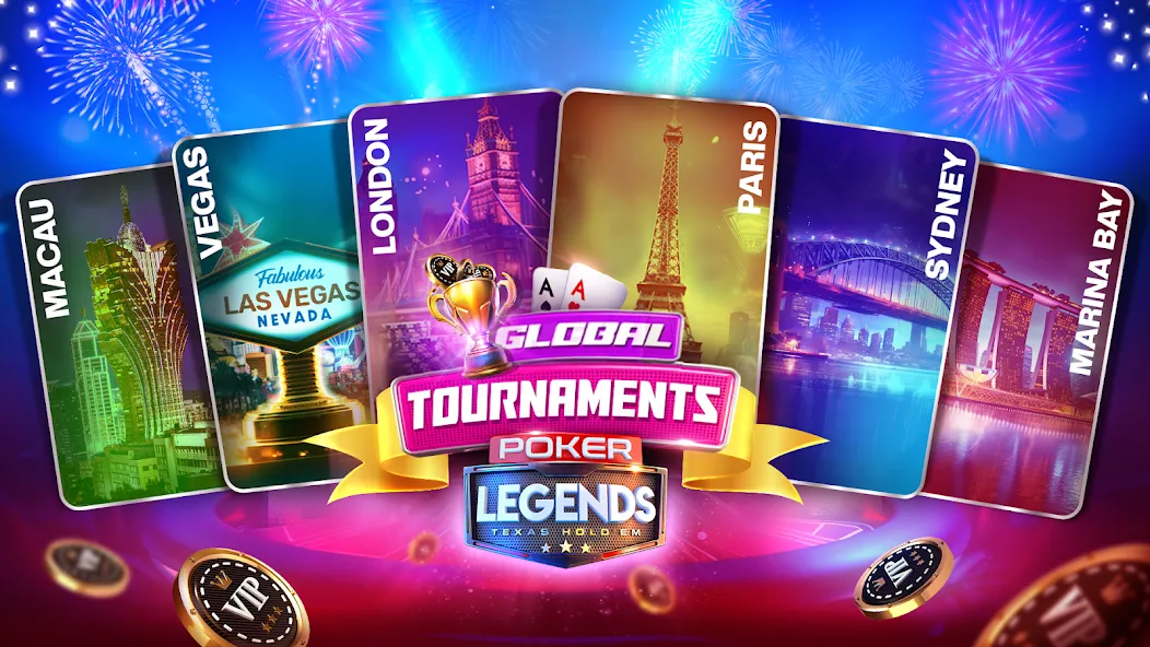 Скачать взлом Poker Legends — Texas Hold'em (Покер Легенды)  [МОД Unlimited Money] — полная версия apk на Андроид screen 3