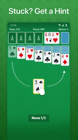 Скачать взломанную Solitaire — Classic Card Game (Солитер)  [МОД Menu] — последняя версия apk на Андроид screen 4