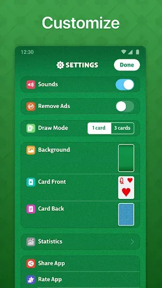 Скачать взломанную Solitaire — Classic Card Game (Солитер)  [МОД Menu] — последняя версия apk на Андроид screen 5