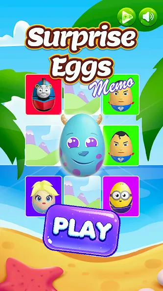 Взлом Surprise Eggs Memory (Сюрприз Яйца Мемо)  [МОД Unlocked] — полная версия apk на Андроид screen 1