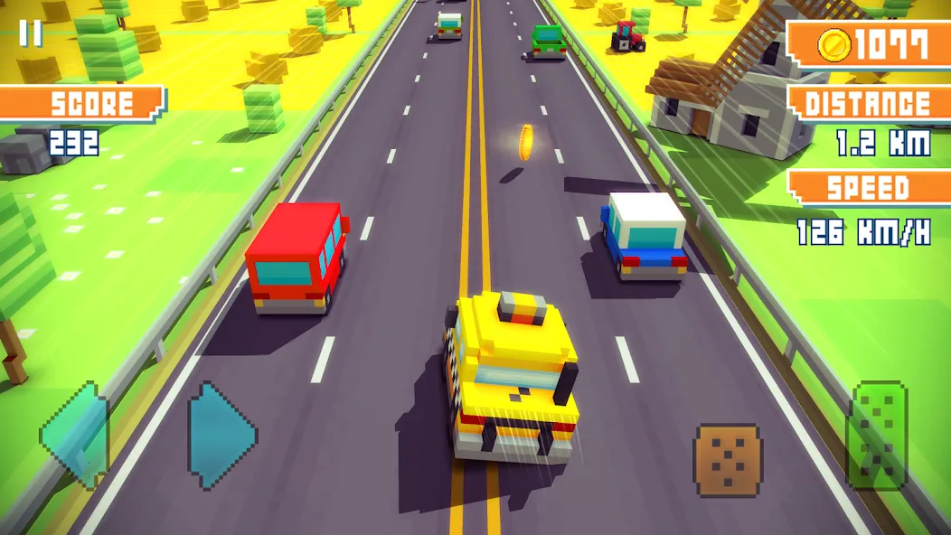 Скачать взломанную Blocky Highway: Traffic Racing (Блоки Хайвей)  [МОД Много монет] — полная версия apk на Андроид screen 5