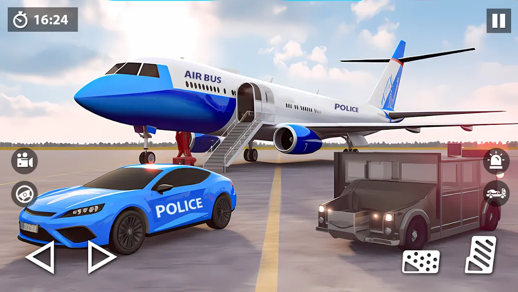 Взлом US Police Car Transporter Game (Полицейский транспорт игры)  [МОД Много монет] — полная версия apk на Андроид screen 2