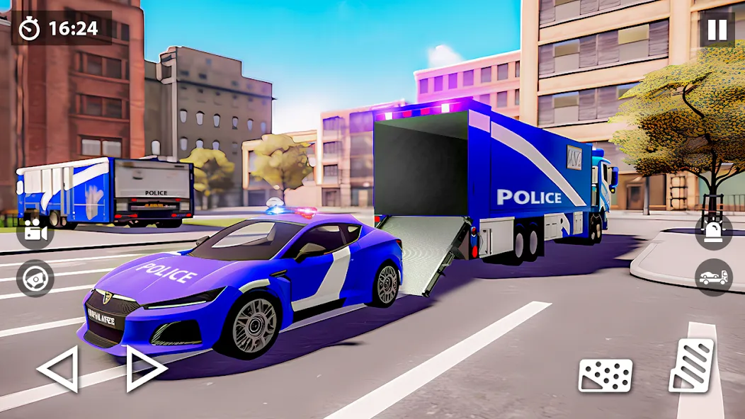 Взлом US Police Car Transporter Game (Полицейский транспорт игры)  [МОД Много монет] — полная версия apk на Андроид screen 3