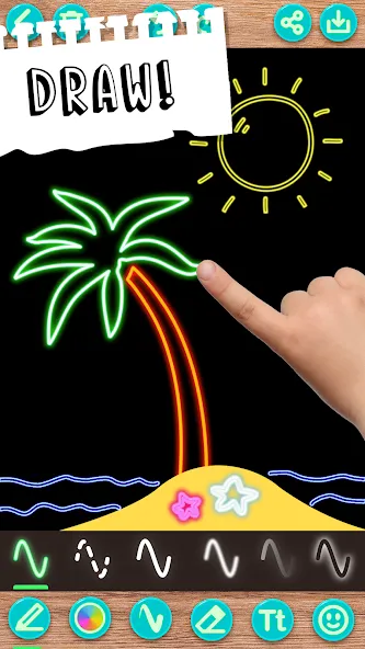 Скачать взломанную Draw Doodle — Kids drawing  [МОД Бесконечные деньги] — полная версия apk на Андроид screen 2