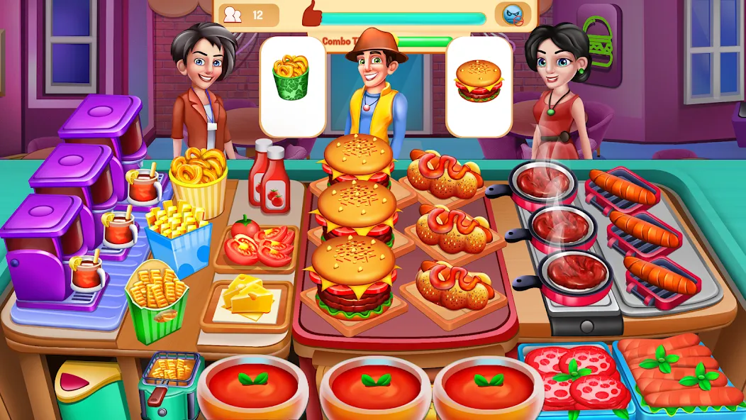 Взломанная Cooking Food: Time Management  [МОД Все открыто] — последняя версия apk на Андроид screen 1