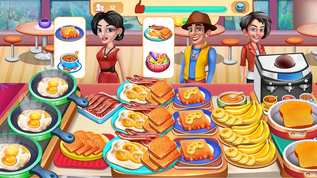 Взломанная Cooking Food: Time Management  [МОД Все открыто] — последняя версия apk на Андроид screen 3