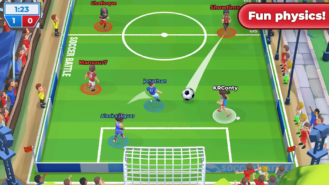 Скачать взломанную Soccer Battle —  PvP Football  [МОД Меню] — последняя версия apk на Андроид screen 2