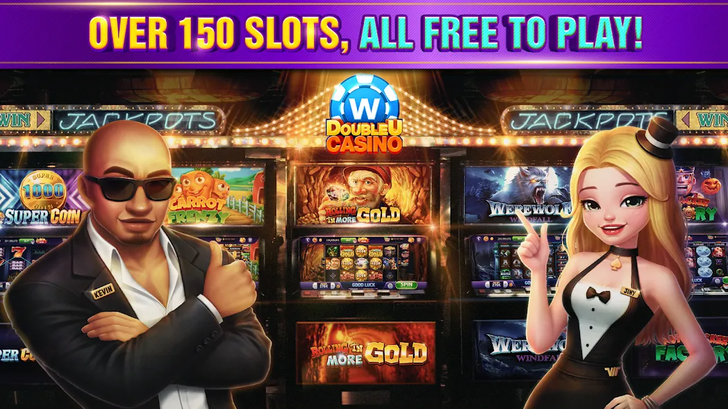 Взлом DoubleU Casino™ — Vegas Slots (ДаблЮ Казино)  [МОД Все открыто] — полная версия apk на Андроид screen 5