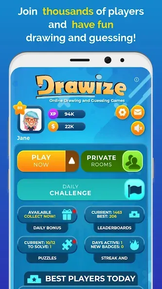 Взломанная Drawize — Draw and Guess (Дравизе)  [МОД Много монет] — последняя версия apk на Андроид screen 1